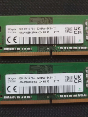 SK Hynix 16GB (2x8GB) DDR4 3200MT/s RAM μεταχειρισμένη