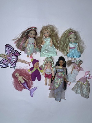 Barbie 90s Kelly and Yasmin Disney mini dolls like new set