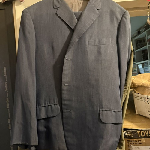 Men's suit used, dark blue, size XL