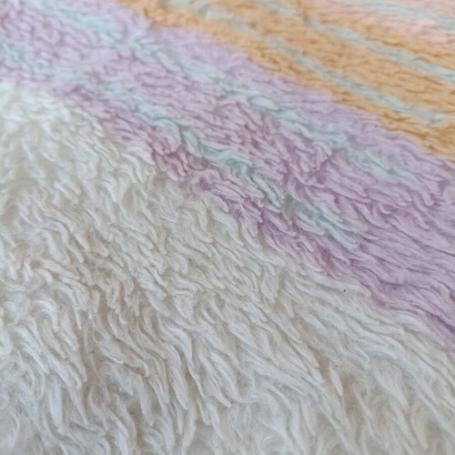 Adam double blanket like new, pastel stripes, Greek made
