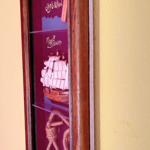 Nautical 3D frame used with wooden frame and glass