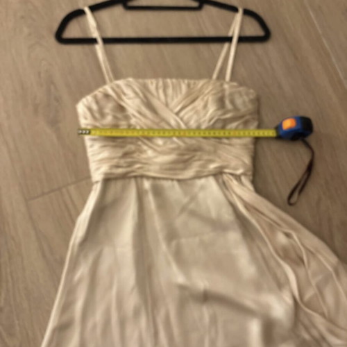 Coast beige silk cocktail dress very good condition, removable straps