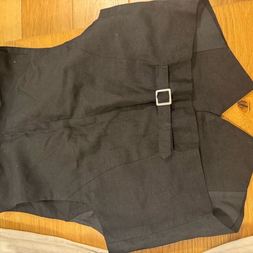 Linen Ghanda vest new, black, size L