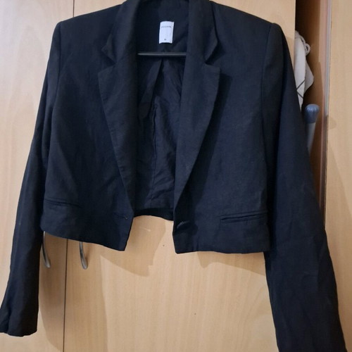 Short Black Linen Jacket Calliopi New