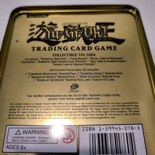Yu-Gi-Oh! Collector's Tins 2006: Raviel, Lord of Phantasms like new, empty
