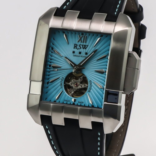 RSW RSWA152OH-SL-9AB men's automatic watch new, black and turquoise