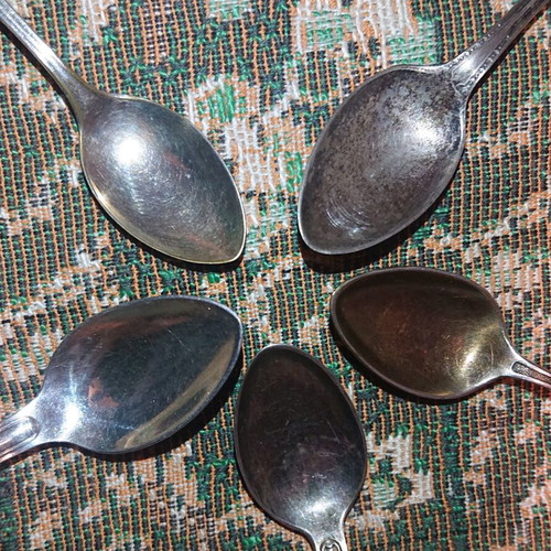 Small old spoons used