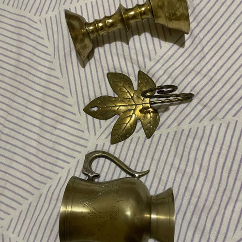Brass decorations used, set of 3 pieces