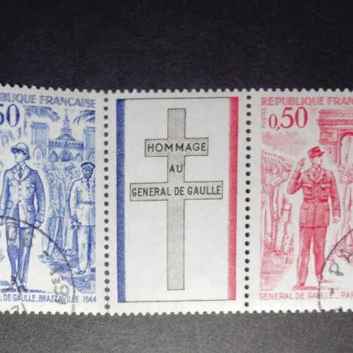 France 1971 De Gaulle stamp set new