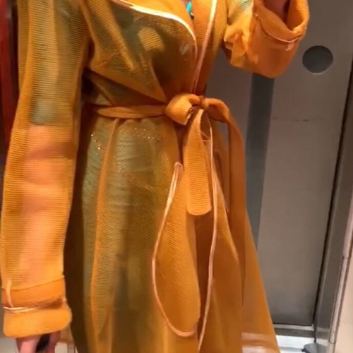 Mesh outerwear like new, size M, yellow orange
