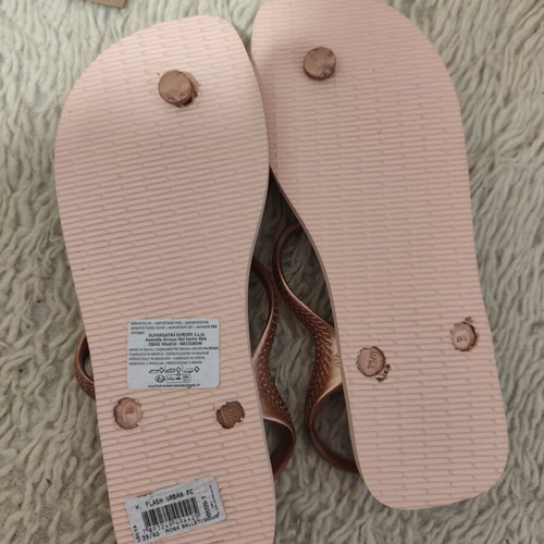 Havaianas sandals new, size 39-40, pink gold