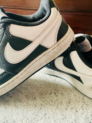 Nike Court Vision athletic shoes like new, size 37.5, black and white