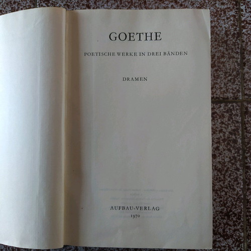 Goethe Selected Plays in German Used