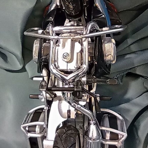 BMW Polizei Metal Motorcycle Miniature used, 17cm scale model