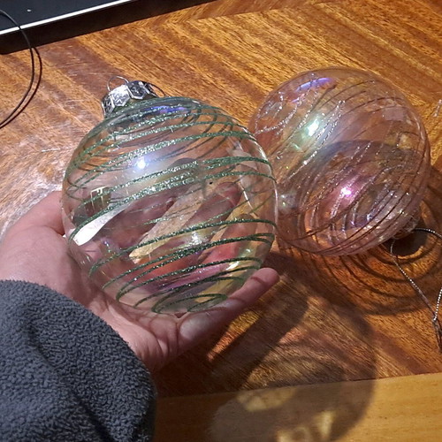 Transparent Christmas balls like new for decoration