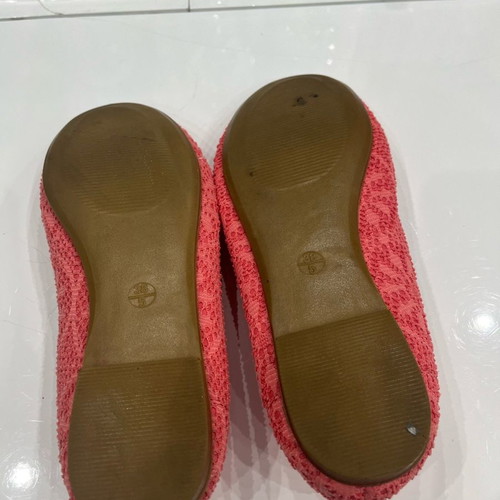 Women's ballet flats used, coral color, size 38