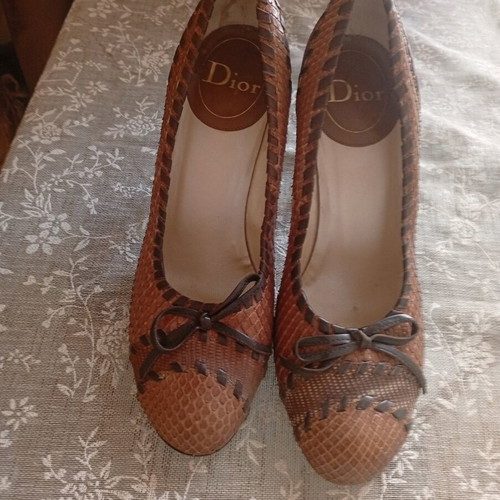Dior leather pumps like new, beige and brown