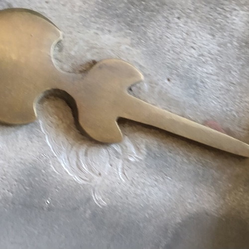 Cycladic Violin-Shaped Paperweight decorative collectible, used