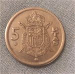 Ισπανικό νόμισμα. Χουάν Κάρλος. 1975. 5 ptas.