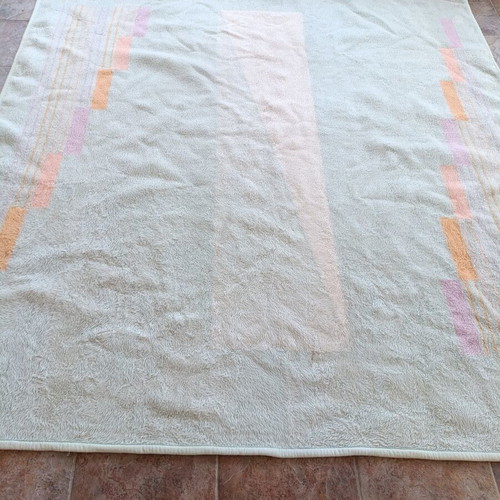Adam double blanket like new, pastel stripes, Greek made