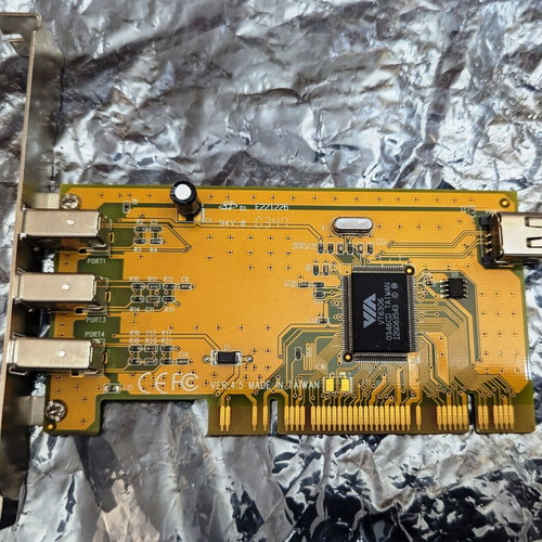 PCI FireWire 400 card with 3+1 ports, VIA VT6306 chipset