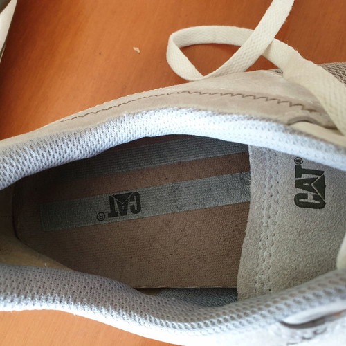 Caterpillar athletic shoes used, gray, size 42