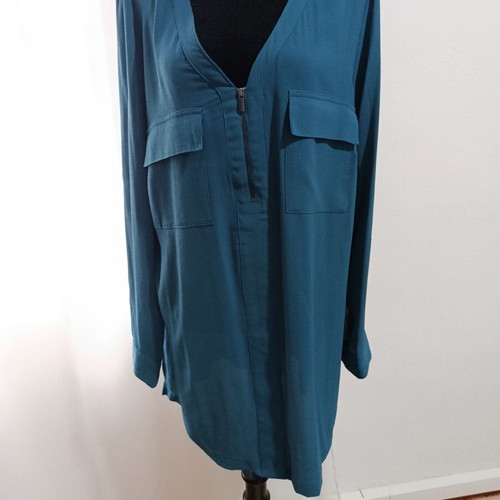 Long blouse like new, dark petrol, size XXL
