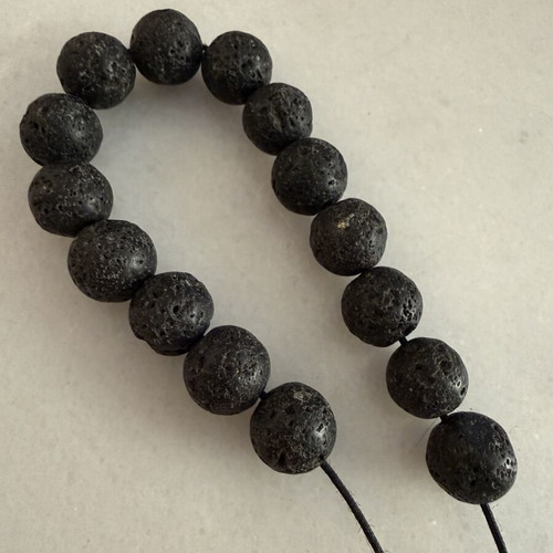 Handmade komboloi with natural lava beads like new