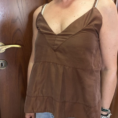 Regalinas brown airy camisole top, size M/L
