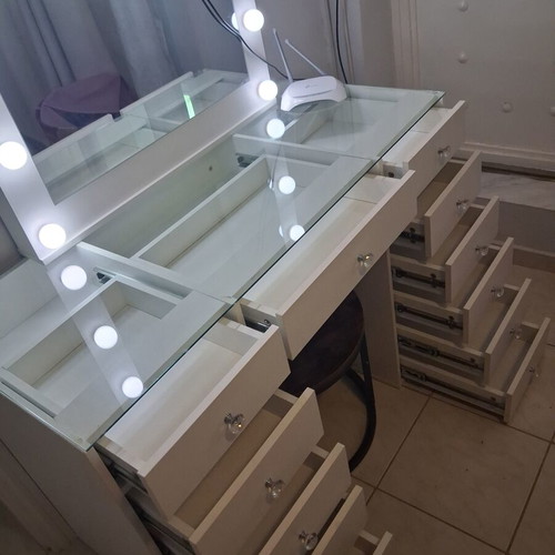 Boudoir 120cm full frame LED mirror with 13 drawers, like new