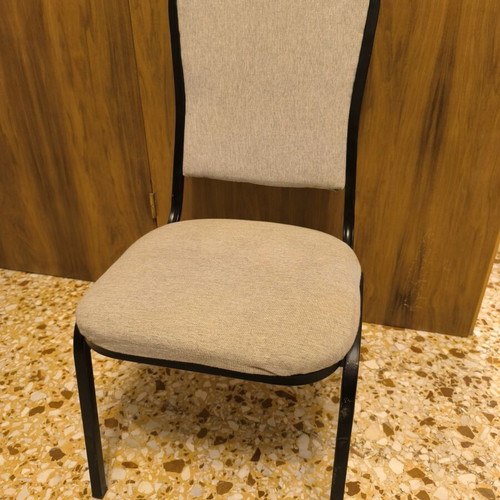 Metal frame chairs, pack of 15, reupholstered
