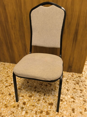 Metal frame chairs, pack of 15, reupholstered