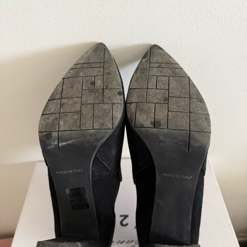 Italian suede heels used, black, size 39