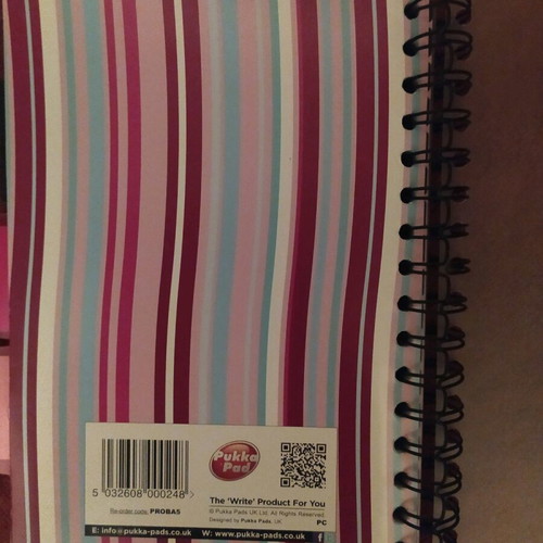 Pukka A5 notebook, double spiral, 3 subjects, 250 pages