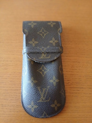Louis Vuitton glasses case used, brown