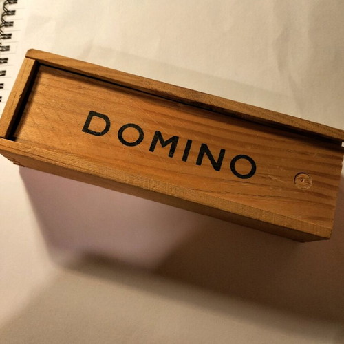 Wooden domino set like new in excellent condition