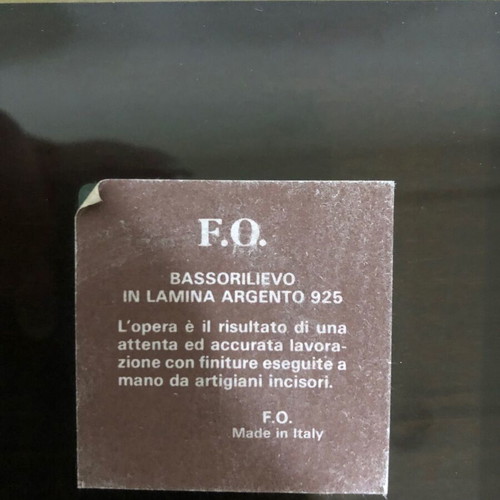 Italian silver 3D frames used, 14x14 cm, wooden frame