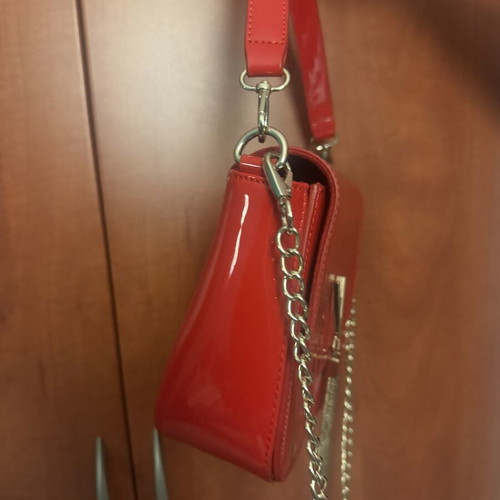 Red shoulder bag