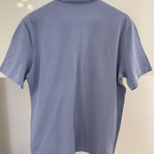 Hermes H Embroidered Buttoned Polo Shirt L Like New Turquoise
