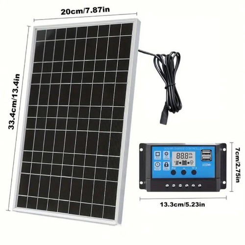 Photovoltaic panel with transformer 80A and 10 watt USB cable like new