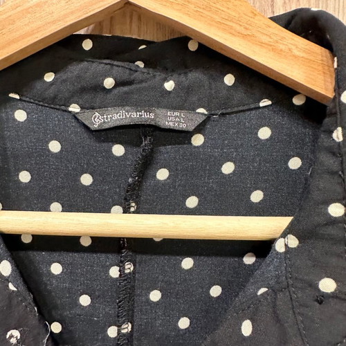 Stradivarius shirt dress used, size L, black