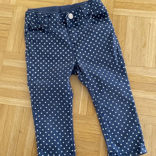 Jeans polka dot baby leggings 12-18 months used H&M