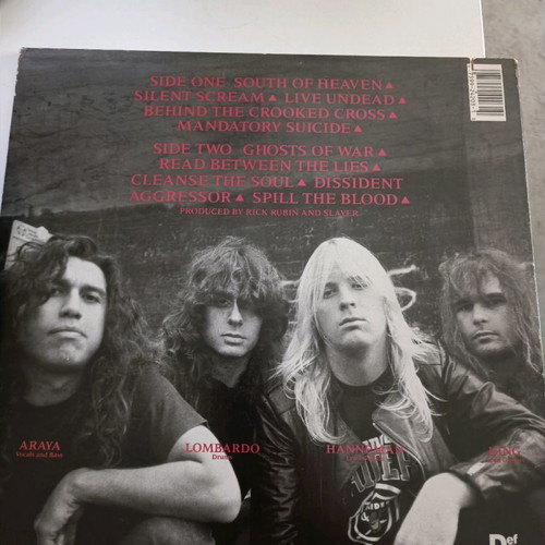 Δίσκος βινυλίου Slayer South of Heaven μεταχειρισμένος, near mint
