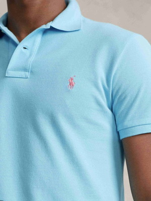 Polo Ralph Lauren short sleeve pique polo shirt, turquoise, size L
