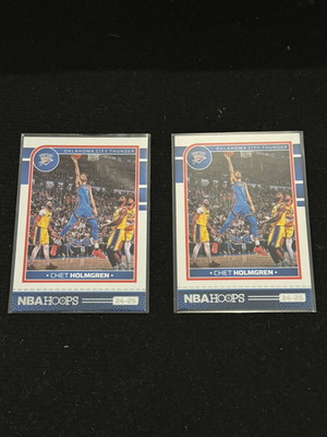 2024-25 Panini Hoops Chet Holmgren Cards like new, 2 pcs