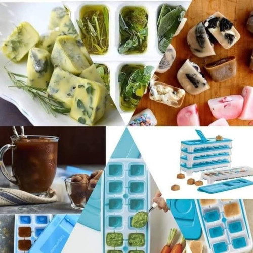 Tupperware Ice Cube Tray with Lid and Silicone Base new