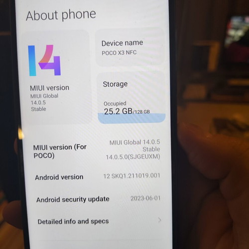 Poco X3 NFC 128GB used, fast processor, original screen
