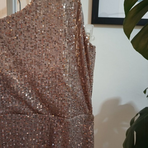 Sequin dress ASOS size 14 used beige