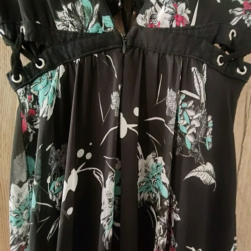 Bershka summer asymmetric dress size medium like new, black