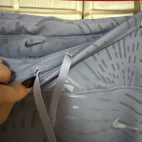 Nike women's leggings like new, grey-blue with subtle pattern